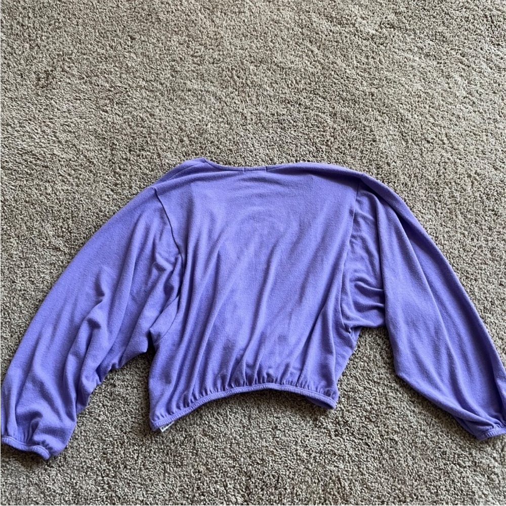 Beyond Yoga Purple Women's Wrap Blouse - Picture 3 of 3
